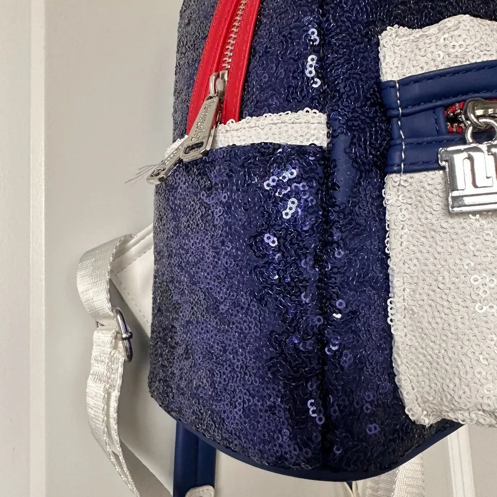 Loungefly NFL New York Giants Sequin Mini Backpack Blue